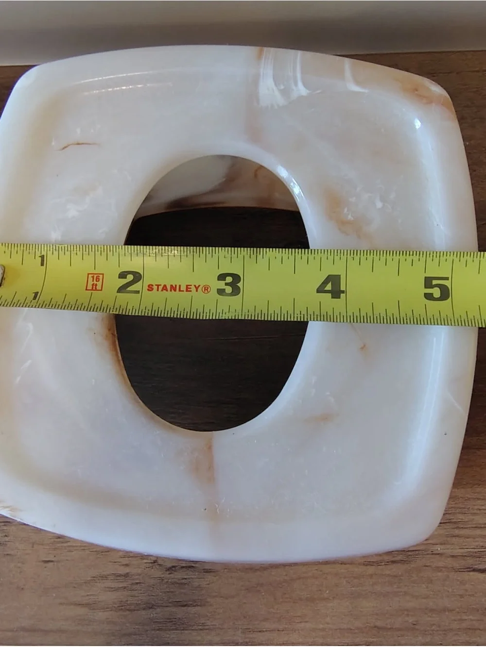 Vtg 90s Faux Marble Tissue Box Cover Plastic Cream Square 22 Karat Gold Plated